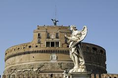 Castel Sant'Angelo with angel statue in Rome