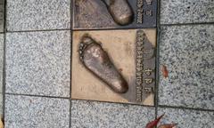 Kim Yuna's foot at Olympic Park in Seoul