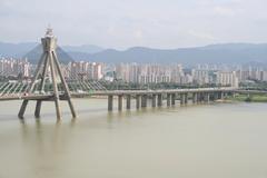 Olympic Bridge over Han River in Seoul, South Korea