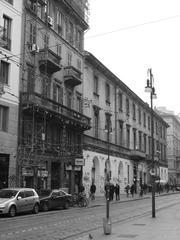 A street of Milano in a winter afternoon