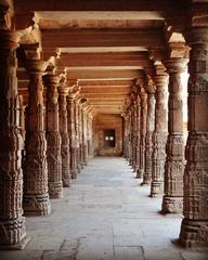 Bhoj Shala architectural marvel with stone carvings and symmetrical pillars