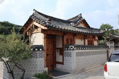 a traditional Korean Hanok village in Bukchon, Seoul