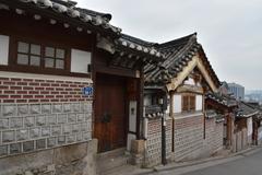 Bukchon Hanok Village, Seoul with traditional Hanok houses