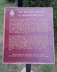 Bilingual description board at Billings Estate, Ottawa