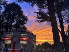 Boston Commons at sunset