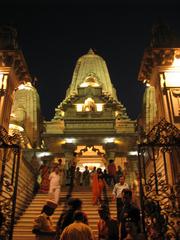 Birla Mandir temple beautifully lit up at night in Kolkata