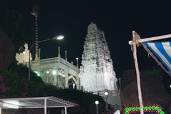 Birla Temple in Hyderabad with a clear sky