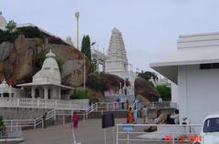 Birla Mandir temple in Hyderabad atop Kala Pahad hill