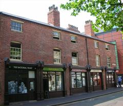 Restored back to back houses on Hurst Street and Inge Street corner, Birmingham