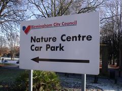 Sign near Birmingham Nature Centre in Edgbaston, England