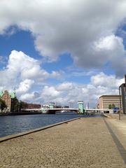 Knippelsbro bridge in Copenhagen with cloudy sky