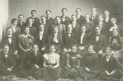 Group photo of The Philomathean Society, an American literary society, in 1899.