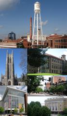 Durham city skyline and notable landmarks