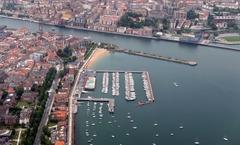 aerial view of Getxo marina in Basque Country