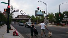 Bloomingdale Trail with people walking and trees on either side