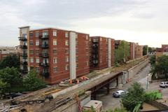 Bloomingdale Trail construction aerial view