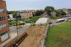 Bloomingdale Trail construction aerial view