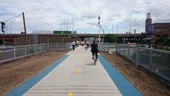 Bloomingdale Trail with greenery and people walking