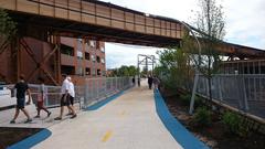 Bloomingdale Trail with greenery and people walking