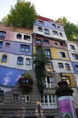 Facade of Hundertwasserhaus in Vienna