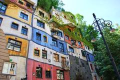 colorful building with multiple houses