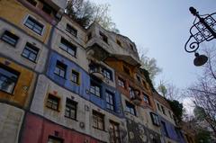 hundertwasser colorful abstract architectural art