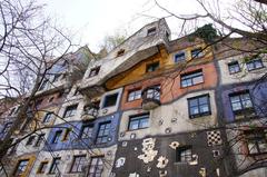 Hundertwasser colorful architectural design