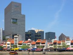 Boat Quay and One George Street in Singapore