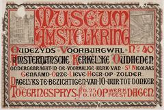 Affiche van Museum Amstelkring met openingstijden en toegangsprijzen