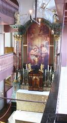 View of the altar from above at Museum Ons' Lieve Heer op Solder in Amsterdam