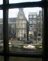 Oudezijds Voorburgwal canal view from Ons' Lieve Heer op Solder in Amsterdam