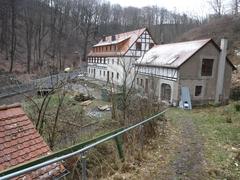 Lochmühle Oberwartha with outbuildings viewed from the southeast