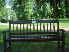 Bench in the Botanical garden Kairėnai