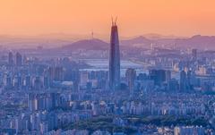 Lotte World Tower in downtown Seoul, South Korea