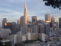 San Francisco Financial District viewed from Ina Coolbrith Park