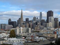 San Francisco skyline from Ina Coolbrith Park