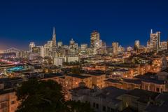 San Francisco skyline from Ina Coolbrith Park