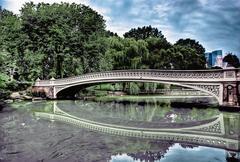 Bow Bridge in Central Park NYC in August 2009