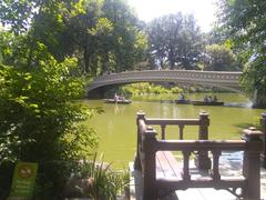 view of Central Park with Bow Bridge in Manhattan, New York