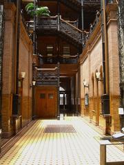 Iron-wrought interior of the Bradbury Building