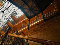 Bradbury Building with intricate ironwork and glass ceiling