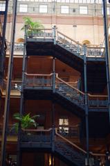 Bradbury Building interior in Los Angeles