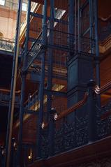 Interior view of the Bradbury Building in Los Angeles, California