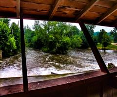 View from Bridgeton covered bridge in Indiana