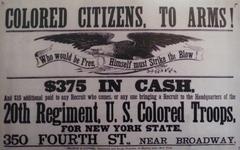 Colored Citizens to Arms! recruitment poster 1863