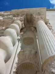 Columns of the main entrance of Monastery of Santa Faç in Alicante