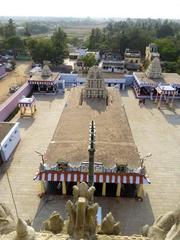 Top view of Sri Ram temple with shrines of deities