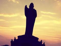 Buddha statue at Hussaini Sagar Lake in Hyderabad