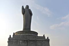 Buddha statue at Hussain Sagar Lake, Hyderabad