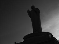 Buddha Statue of Hyderabad in the middle of Hussain Sagar Lake